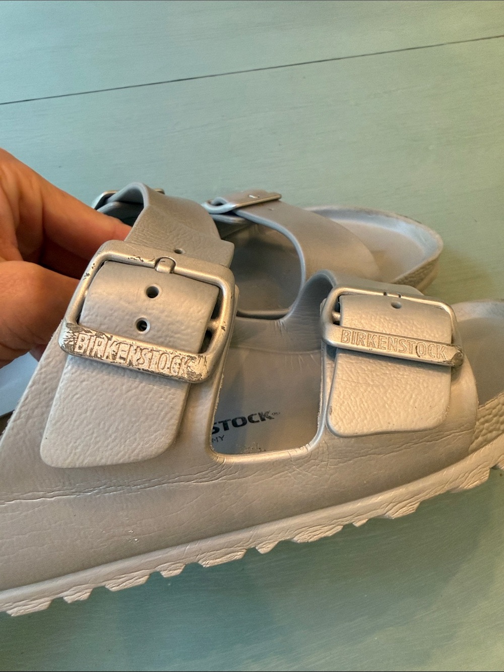 Birkenstock Arizona EVA sandals in silver/ gray - Picture 5 of 6